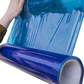 Window Masking Film, Window Protection Film for Construction, 45-Day UV Protection, Ultimate Protection for Painting and Renovation, Security Window Film Kit with Free Utility Knife - 24”x 200 Feet