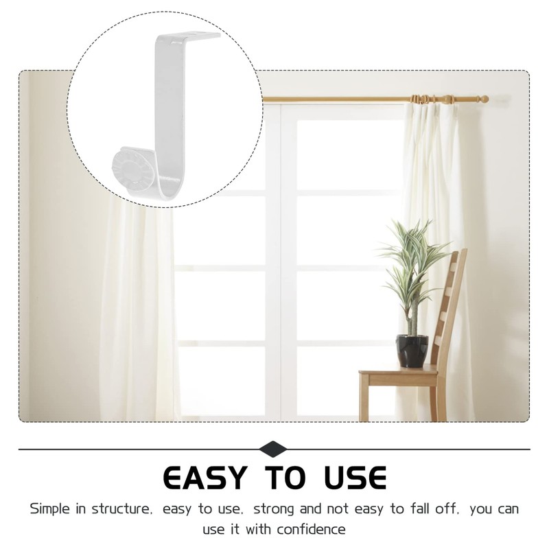 DOITOOL 2pcs Curtain Rod Top Mount Adjustable Curtain Rod Curtain