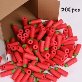 OIMIO Half Length Darts Refill Pack, 200pcs Short Soft Darts Bullet Compatible with Dart Zone, Nerf, Worker, Zhenweiqi, 14+ (Green red)