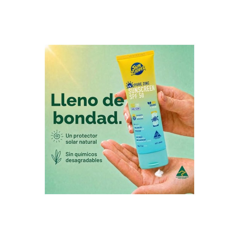 Sun Zapper Pure Zinc Sunscreen Bloqueador Solar SPF 50 Reef