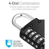 Fosmon Combination Lock, (4 Pack) 4 Digit Multi-Purpose Combination Padlock,