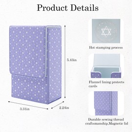 Knana Tarot Card Holder, Leather Tarot Card Case, Tarot Cards Box for Most Standard Size Tarot Cards (Purple)