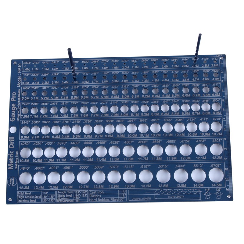 3-in-1 Stainless Steel Collective Drill Bit Gauge Pro | 118