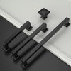 Amerdeco 10 Pack Matte Black Cabinet Pulls 5 Inch(128MM) Hole