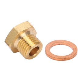 Pressure Temperature Meter Transmitter Adapter, Universal 1/8" NPT to M14x1.5 Male Thread, Metal Auto Part for Most Cars