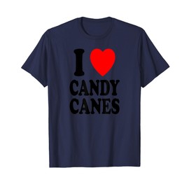 I Heart (Love) Candy Canes Winter Peppermint Christmas T-Shirt