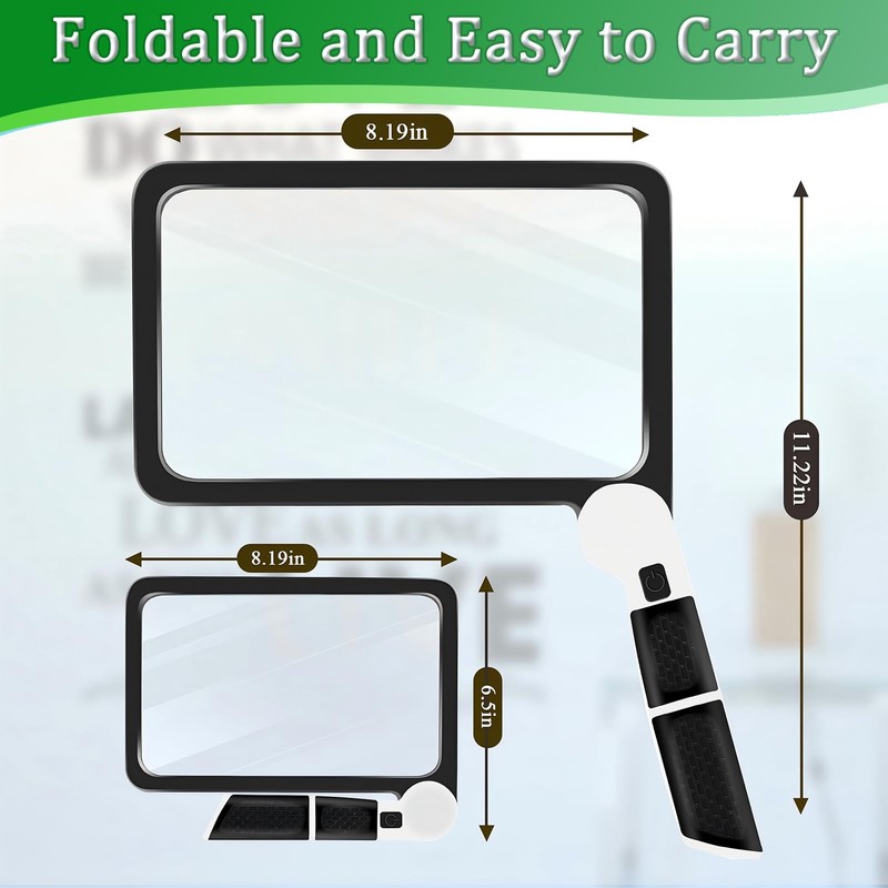 5X Magnifying Glass with Light, 48 LED Handheld Full Page