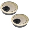 2 Pack 2 Inch Metal Desk Grommet for Wire Organizer,