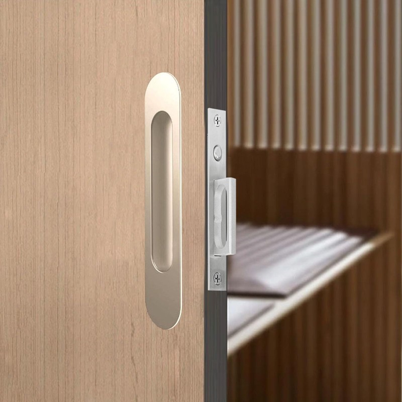 Fihatokus Pocket Door Handles and Edge Pull,6 inch Oval Recessed