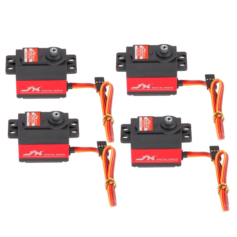 4pcs JX PDI-6221MG Metal Gear Digital Servo 20kg Torque Aluminums