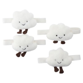 Couponhub - 4 unidades de alzapaños con forma de nube, hebilla elástica simple y elegante para bebé, niños, niñas, sala de estar, recámara, cuarto de bebé, decoración para el hogar, oficina,