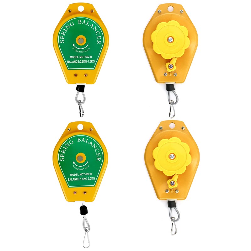 QWORK Retractable Spring Balancer, 3.3lbs - 6.6 lbs and 1.1lbs