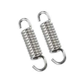 Partuto 2 Pcs Motorcycles Universal Exhaust Pipe Spring 43mm 1.69" Stainless Steel Exhaust Pipe Spring Hook Modified Accessory Durable Material Replacement