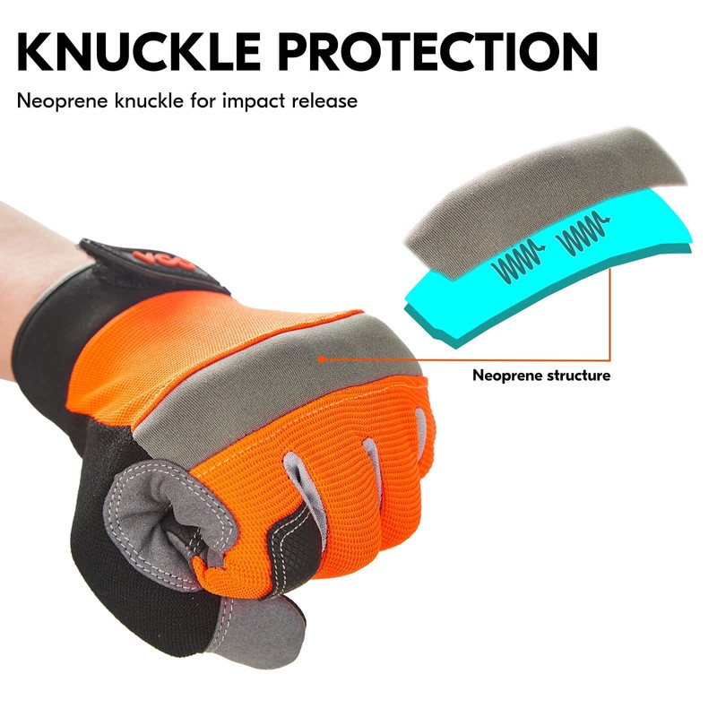 Vgo... Safety Work Gloves Touchscreen, Utility Working Gloves for Garden