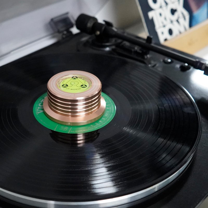 3 in 1 Gold Record Weight Stabilizer, Turntable Disc Record