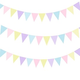 HQKJGSYX 2.5m Pennant Banner Flags Outdoor Flags Happy Birthday Banner Colorful Triangle Banners Rainbow Reusable Pennants String for Carnival Theme Multicolor Birthday Party Decorations