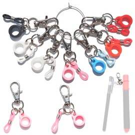 7 Pcs Colorful Pen Clips, Silicone Pen Holder Clip, Badge Pen Holder, Pen Clip with Lobster Clasp, Nurse Supplies, RN Badge Buddy, Badge Reel Accessories