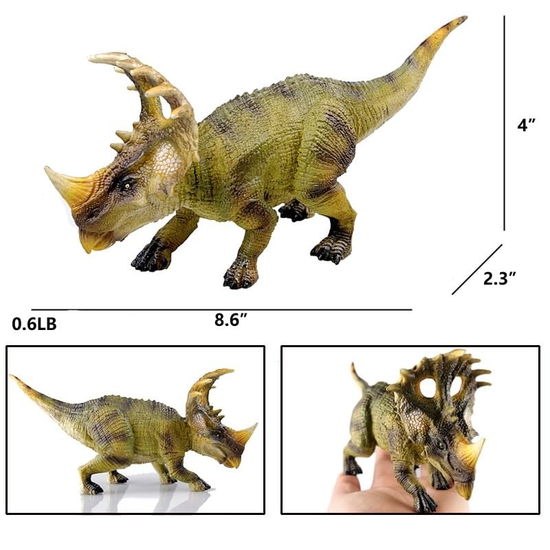 Gemini&Genius Triceratops Dinosaur Toy, Dino Toy Display for Kids