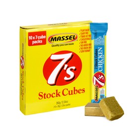 Massel Chicken Style Broth Boullion Cubes, Gluten Free, Low Fodmap Stock, MSG & Dairy Free, Non GMO, 0g Trans Fat Soup Base, Seasoning For Ramen, Soup, Stew, No Animal Content, 10 Bulk Pack, 70 Cubes