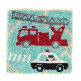 Bloomie's 000541-0029-01 Hatakukuruma Mini Towel for Kids, Kids, Hand Towel, Car, Police Car, Fire Truck, Motif, Approx. 5.9 inches (15 cm)
