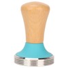 2Pcs Tamping Mat Silicone Coffee Pad with Beech Handle Tamper