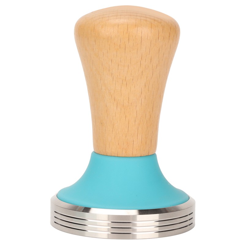 2Pcs Tamping Mat Silicone Coffee Pad with Beech Handle Tamper