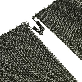 Fireplace Replacement Black Hanging Mesh Curtain Screens Two (2) Panels 29" High X 24" Wide with Pulls