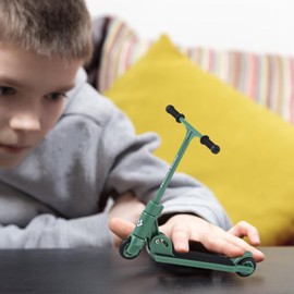 Finger Scooter - 2-Wheeled Scooter - Foldable Finger Scooter BMX with Brake | Finger Board Accessories for Teen | Educational Finger Toys | Non-Slip Fun Finger Skateboards (Green)