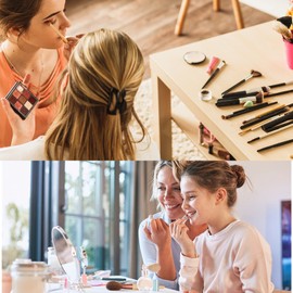 XMOSNZ Makeup Brushes, 14 Pcs Make Up Brush Premium Synthetic Makeup Brushes Set Professional Face Powder Eye Makeup Brushes Blending Makeup Brush Set with Makeup Bag Graduation Gift (Champagne) (14set+1)