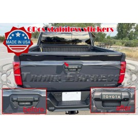 Made in USA - Trims Express fit:2024-2025 Toyota Tacoma Insert Handle Letter Sticker Rear Door Tailgate 6Pc