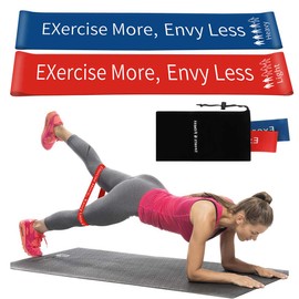 Training Tube, Stretch Tube, Resistance Band, Loop Band, Unisex, Skin-friendly, Natural Rubber, No Irritation, Storage Bag and Instruction Manual Included (Set of 2, Blue, Red, 2 Elasticity (Lightweight, Heavy))