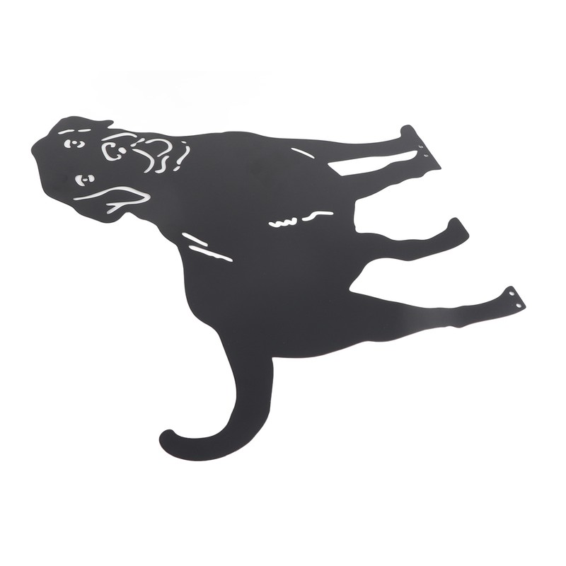 Metal Dog Statue Garden Stake Labrador Silhouette Animal Sculpture for