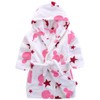 Girls Bathrobes, Plush Soft Coral Fleece Animal Print Hooded Sleepwear