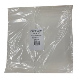 18" x 18" Freezer Paper, White - 100 Sheets