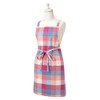Lep 418901 Habituel Apron, Pink, Gingham Check, Length 28.7 inches