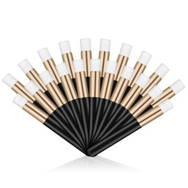 20 unidades de cepillo de pestañas negro para champú y extensiones de pestañas, accesorios cosméticos para quitar puntos negros, herramienta de limpieza de pestañas, cepillos suaves
