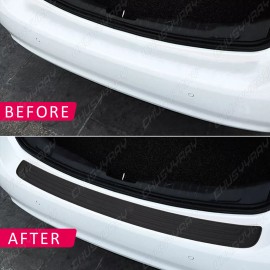 syjiip Rubber Rear Bumper Protector Trim Strip Car Trunk Sill Guard Scratch Pad