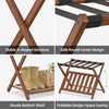 BAMBOOHOMIE 2 Pack Bamboo Luggage Rack for Guest Room, 26.77"