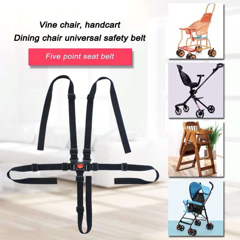 5-Point Harness for High Chairs & Strollers - Adjustable and