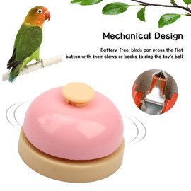 DQITJ 4 Pcs Bird Bell Toy Stainless Steel Training Bell for Bird Parrot Budgie Parakeet Cockatiel Lovebird Finch