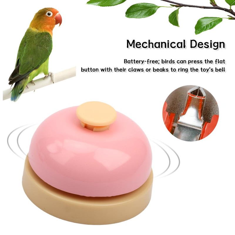 DQITJ 4 Pcs Bird Bell Toy Stainless Steel Training Bell