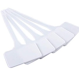 Merriway® BH01219 (10 Pcs) Tee Shaped Plastic Plant Labels White, 135 mm (5.4 Inch) - Pack of 10 Pieces