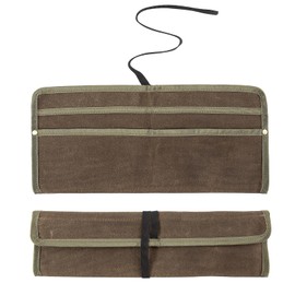 Qchengsan Chef Knife Sheath,Waxed Canvas Single Chef Knife Case Bag Roll for Traval,Sheaths for Chef's Kitchen knives,Tool Organizer Pouch Culinary Accessories Cooking Tools Roll,Gifts for Men