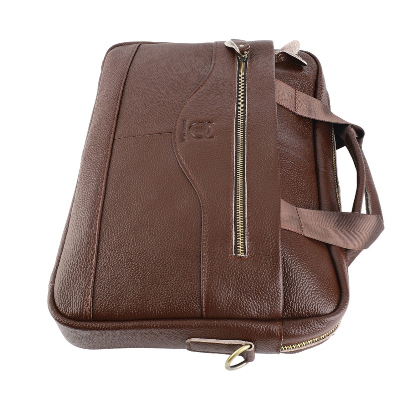 Men Leather Messenger Bag Shoulder Bag for Office School College