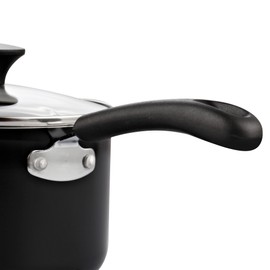 Cook N Home Nonstick Saucepan, 2 quart, Black