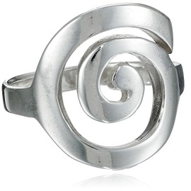 Mimi Sterling Silver Large Open Celtic Swirl Ring (9.5)