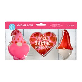 R&M International 5143 Valentine's Day Gnomes and Heart 3-Piece Cookie Cutter Set