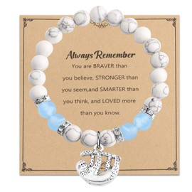 MYOSPARK Sloth Gift Sloth Charm Bracelet Sloth Lover Gift Inspirational Sloth Gifts Sloth Pendants Jewelry for Women (Sloth bead BR)