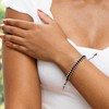 Tuscany Silver Beaded Black Friendship Rope Bracelet