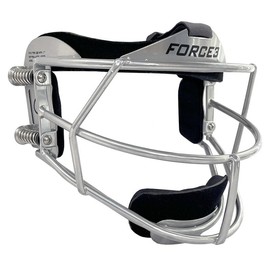 FORCE3 Softball Fielder Defender Mask - Size: Youth, Cage Color: Silver